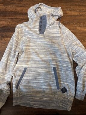 Striped Hooded Pullover Sweatshirt